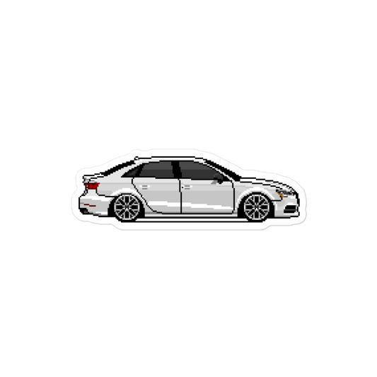 Pixel Art Audi S3 Bubble-free stickers